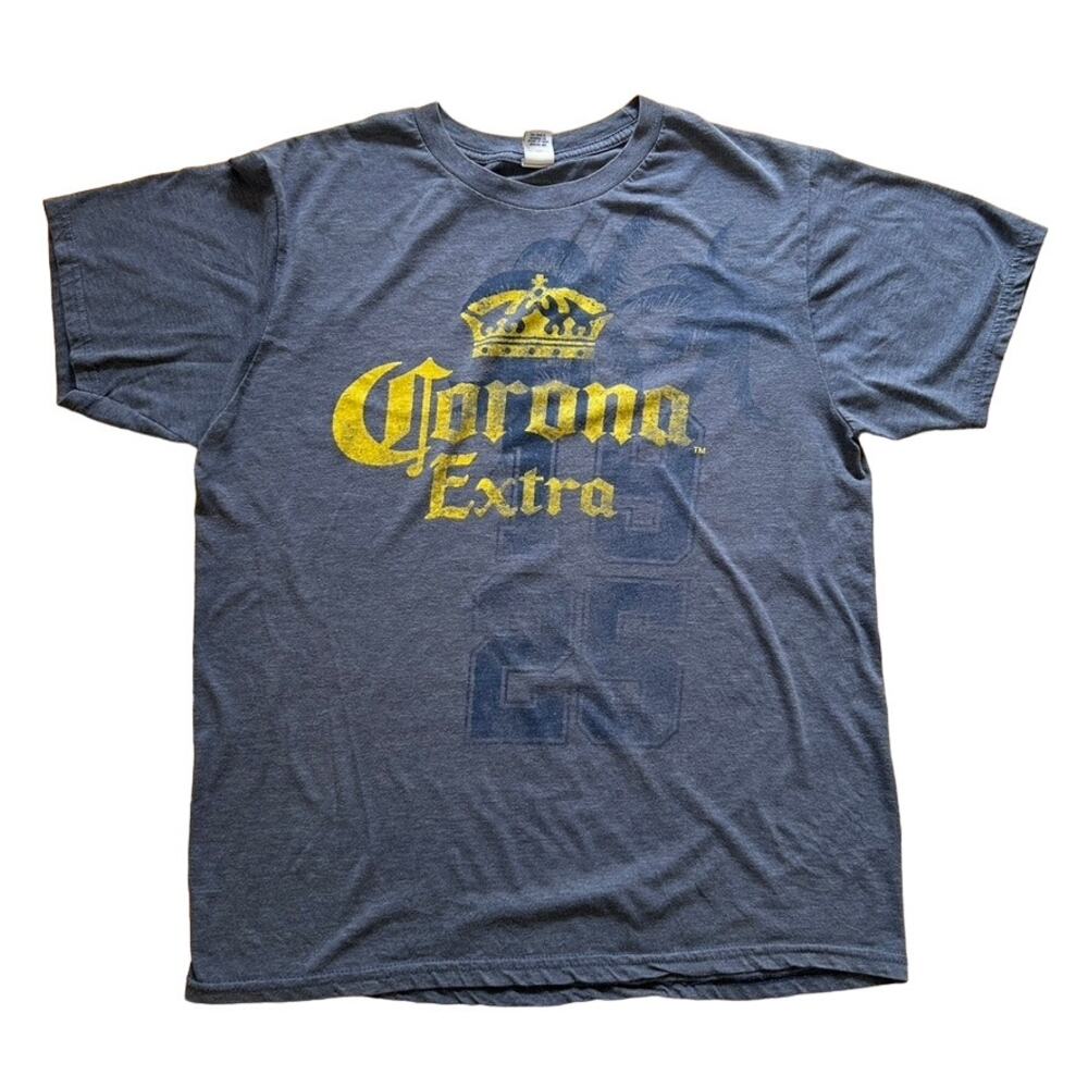 CORONA EXTRA BEER Blue Officially Licensed T-shirt, Mens Medium